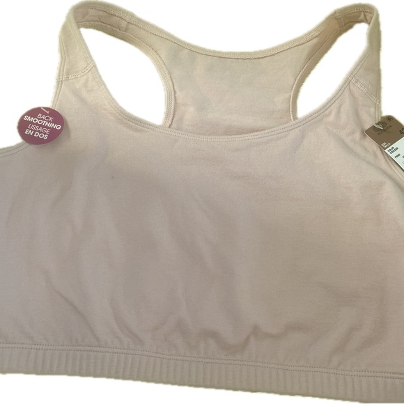 Sz 42 Fruit of the Loom Light Pink Sports Bra racer back new with tags - Picture 2 of 7